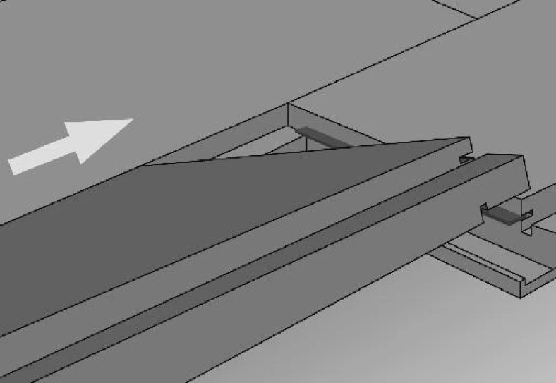 Angle the HARO floorboard into the Top Connect joint